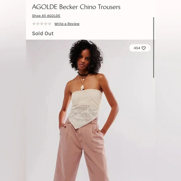 NWT Agolde Becker Chino Balloon Barrel High Waisted Pleated Trousers Size 26 - Picture 4 of 10